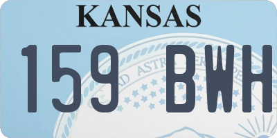 KS license plate 159BWH