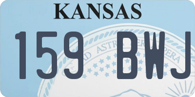 KS license plate 159BWJ