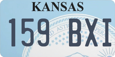 KS license plate 159BXI