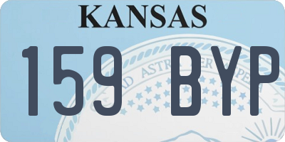 KS license plate 159BYP