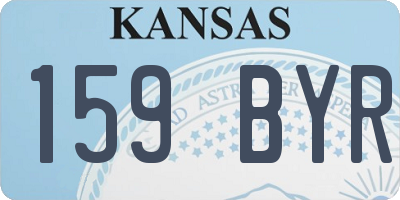KS license plate 159BYR