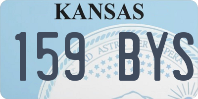KS license plate 159BYS