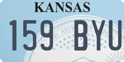KS license plate 159BYU