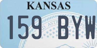 KS license plate 159BYW