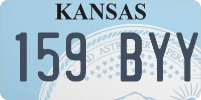 KS license plate 159BYY