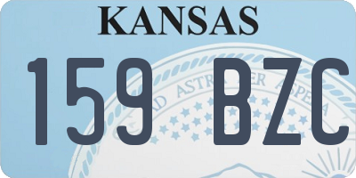 KS license plate 159BZC