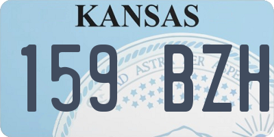 KS license plate 159BZH