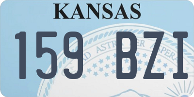 KS license plate 159BZI