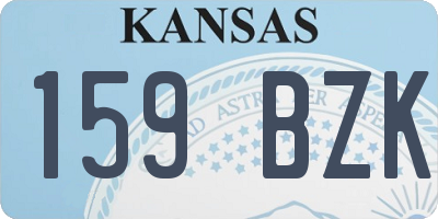 KS license plate 159BZK