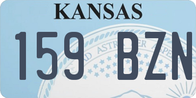 KS license plate 159BZN