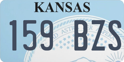 KS license plate 159BZS
