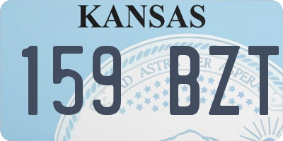 KS license plate 159BZT