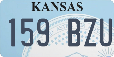 KS license plate 159BZU