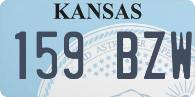 KS license plate 159BZW