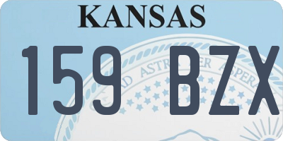KS license plate 159BZX