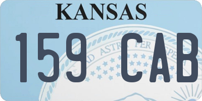 KS license plate 159CAB