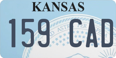KS license plate 159CAD