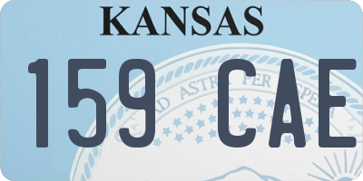 KS license plate 159CAE