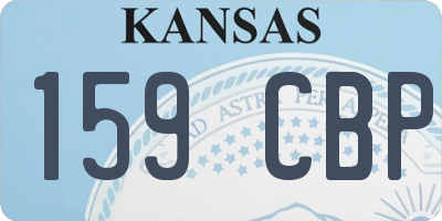 KS license plate 159CBP