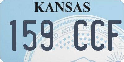 KS license plate 159CCF