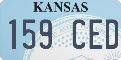 KS license plate 159CED