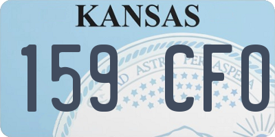 KS license plate 159CFO
