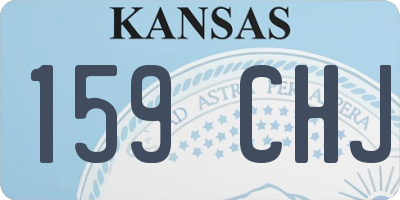 KS license plate 159CHJ