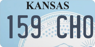KS license plate 159CHO