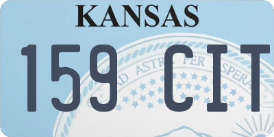 KS license plate 159CIT