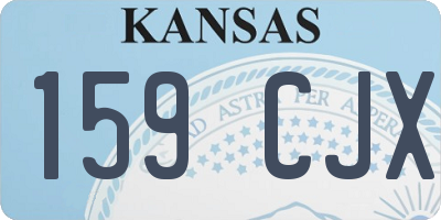 KS license plate 159CJX