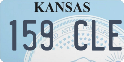 KS license plate 159CLE