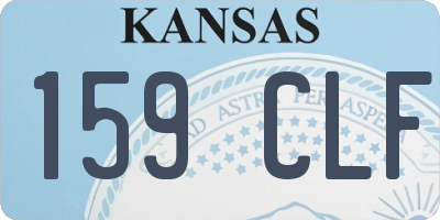 KS license plate 159CLF