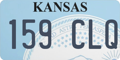 KS license plate 159CLQ