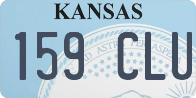 KS license plate 159CLU