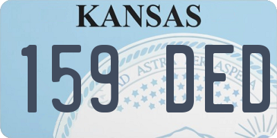 KS license plate 159DED