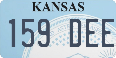 KS license plate 159DEE
