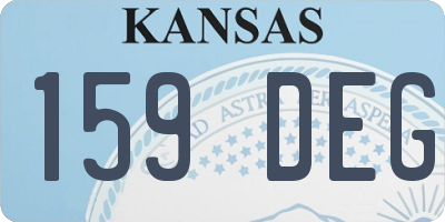 KS license plate 159DEG