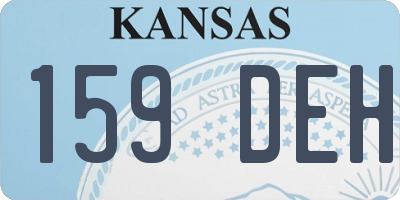 KS license plate 159DEH