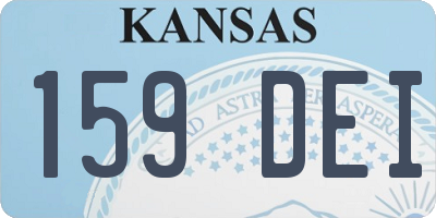 KS license plate 159DEI