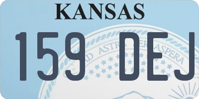 KS license plate 159DEJ