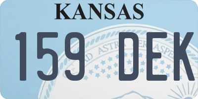 KS license plate 159DEK