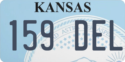 KS license plate 159DEL
