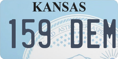 KS license plate 159DEM