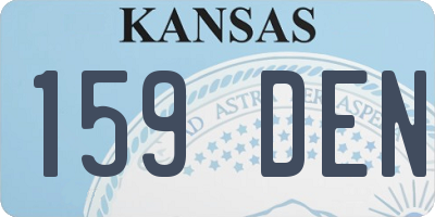 KS license plate 159DEN