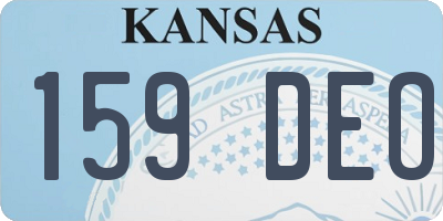 KS license plate 159DEO