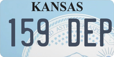 KS license plate 159DEP