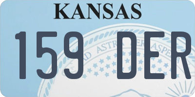 KS license plate 159DER