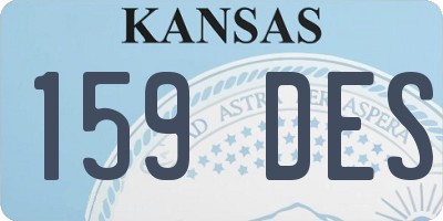 KS license plate 159DES
