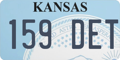 KS license plate 159DET