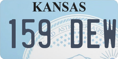 KS license plate 159DEW